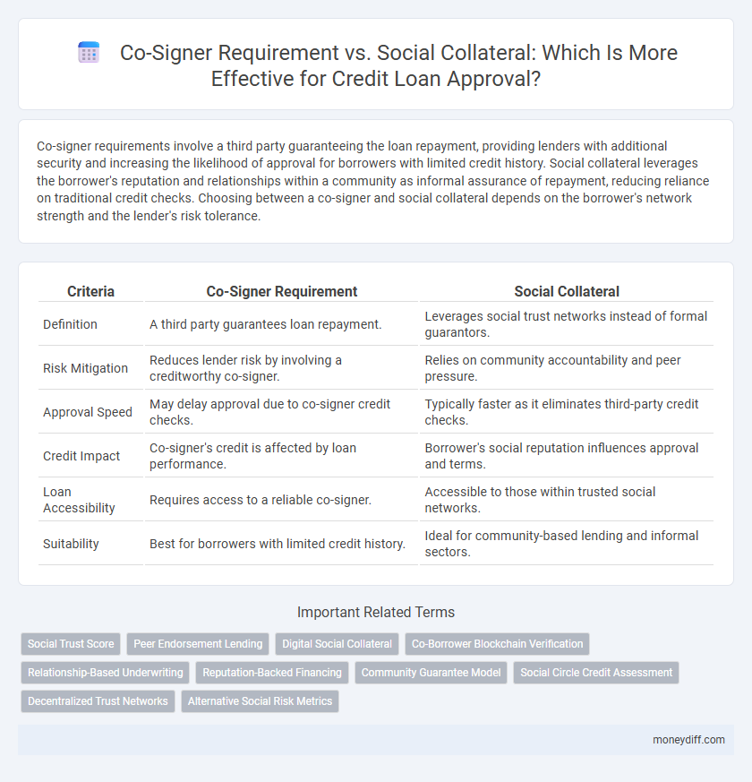 Co-Signer Requirement vs. Social Collateral: Which Is More Effective for Credit Loan Approval?