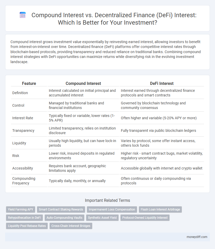 Compound Interest vs. Decentralized Finance (DeFi) Interest: Which Is Better for Your Investment?