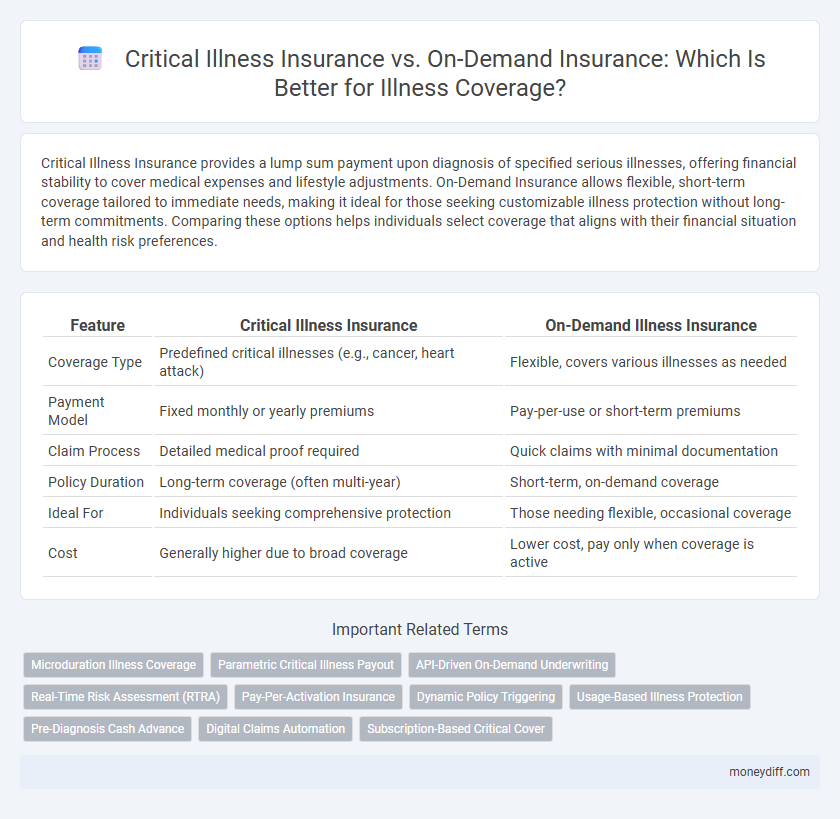 Critical Illness Insurance vs. On-Demand Insurance: Which Is Better for Illness Coverage?
