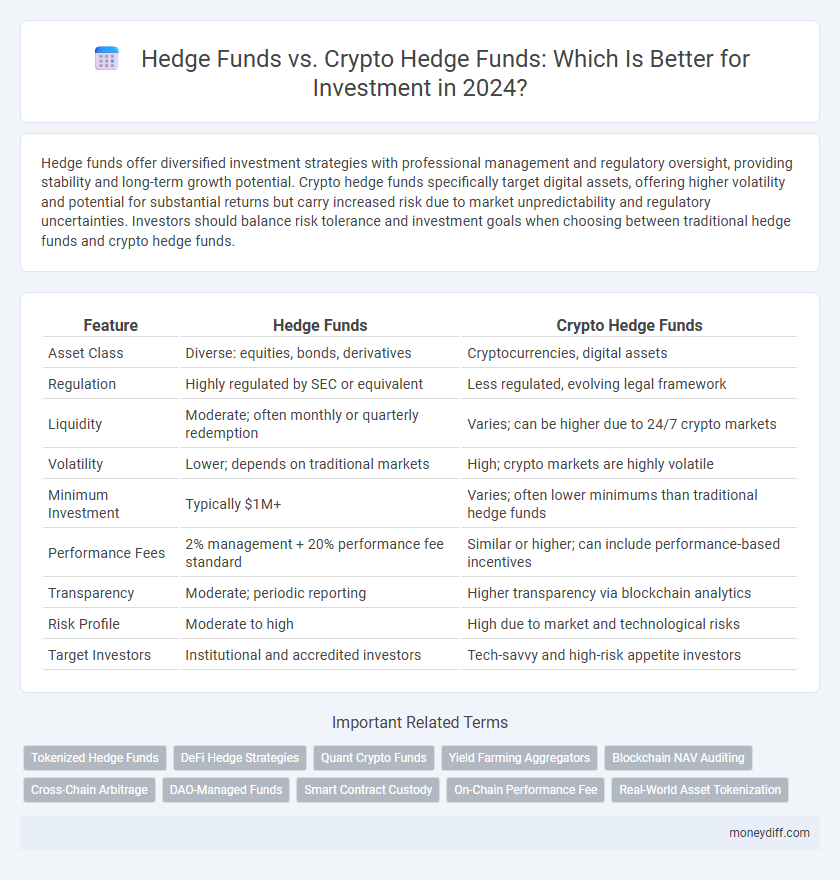 Hedge Funds vs. Crypto Hedge Funds: Which Is Better for Investment in 2024?