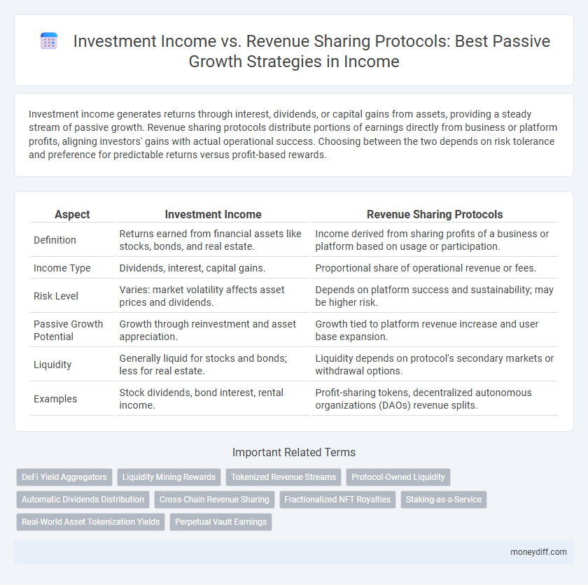 Investment Income vs. Revenue Sharing Protocols: Best Passive Growth Strategies in Income