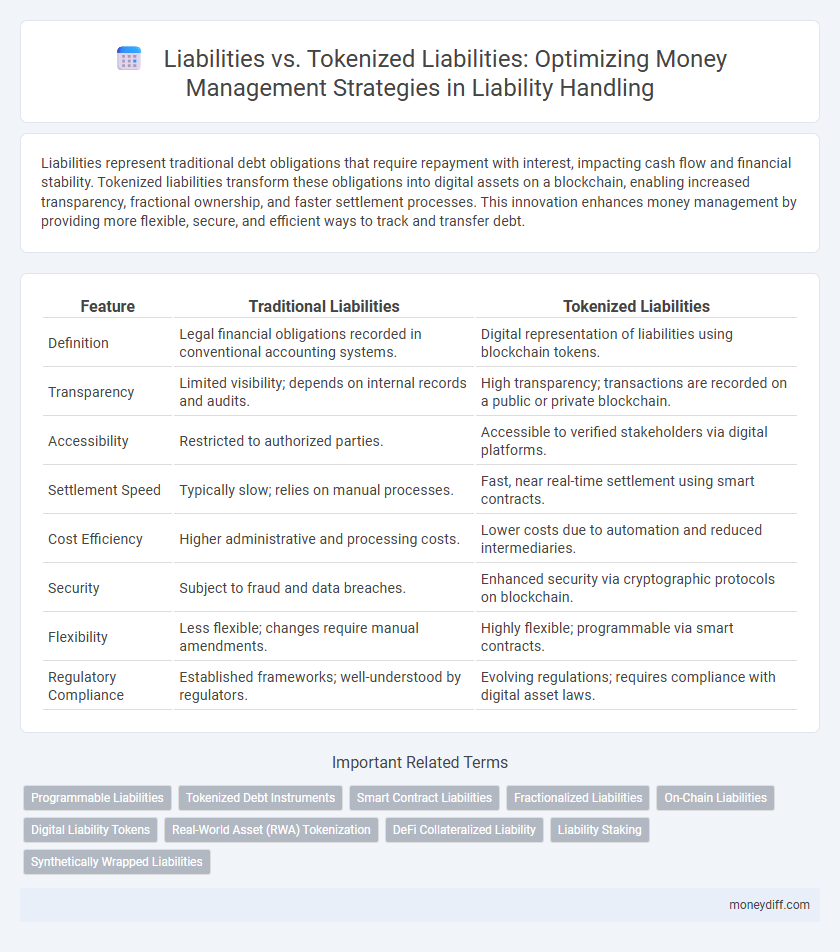 Liabilities vs. Tokenized Liabilities: Optimizing Money Management Strategies in Liability Handling