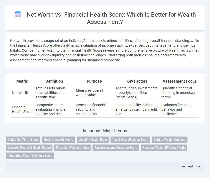 Net Worth vs. Financial Health Score: Which Is Better for Wealth Assessment?