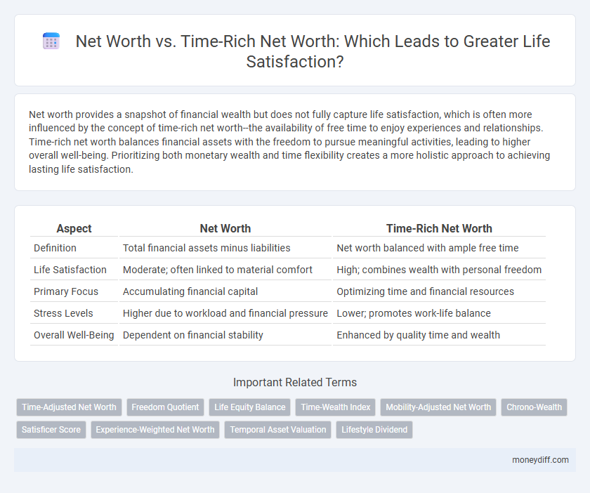 Net Worth vs. Time-Rich Net Worth: Which Leads to Greater Life Satisfaction?