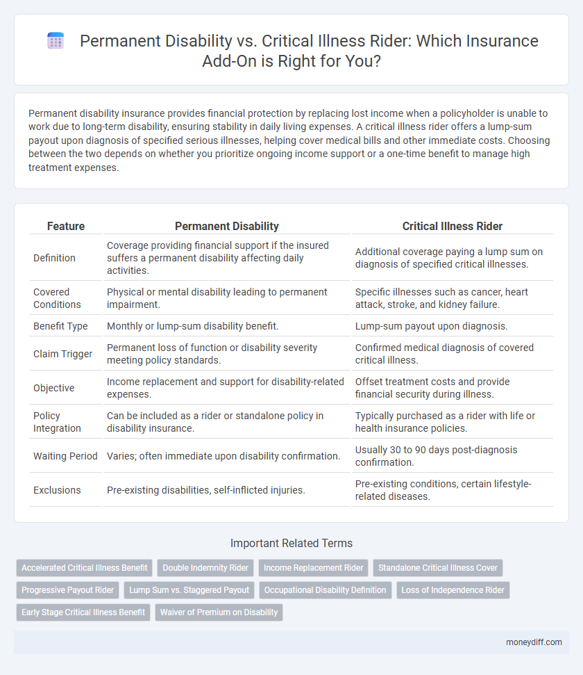 Permanent Disability vs. Critical Illness Rider: Which Insurance Add-On is Right for You?