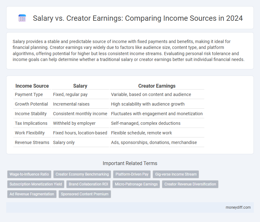 Salary vs. Creator Earnings: Comparing Income Sources in 2024
