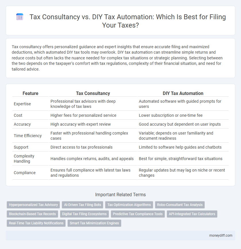 Tax Consultancy vs. DIY Tax Automation: Which Is Best for Filing Your Taxes?
