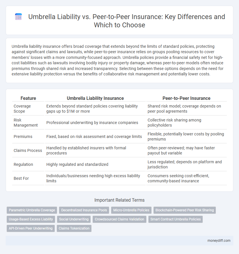 Umbrella Liability vs. Peer-to-Peer Insurance: Key Differences and Which to Choose
