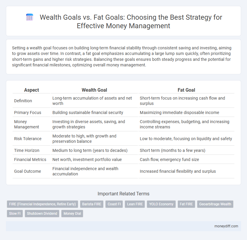Wealth Goals vs. Fat Goals: Choosing the Best Strategy for Effective Money Management