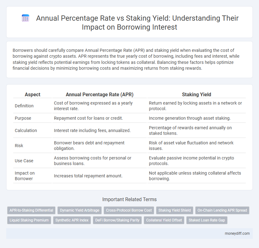 Annual Percentage Rate vs Staking Yield: Understanding Their Impact on Borrowing Interest