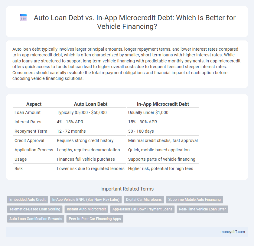 Auto Loan Debt vs. In-App Microcredit Debt: Which Is Better for Vehicle Financing?