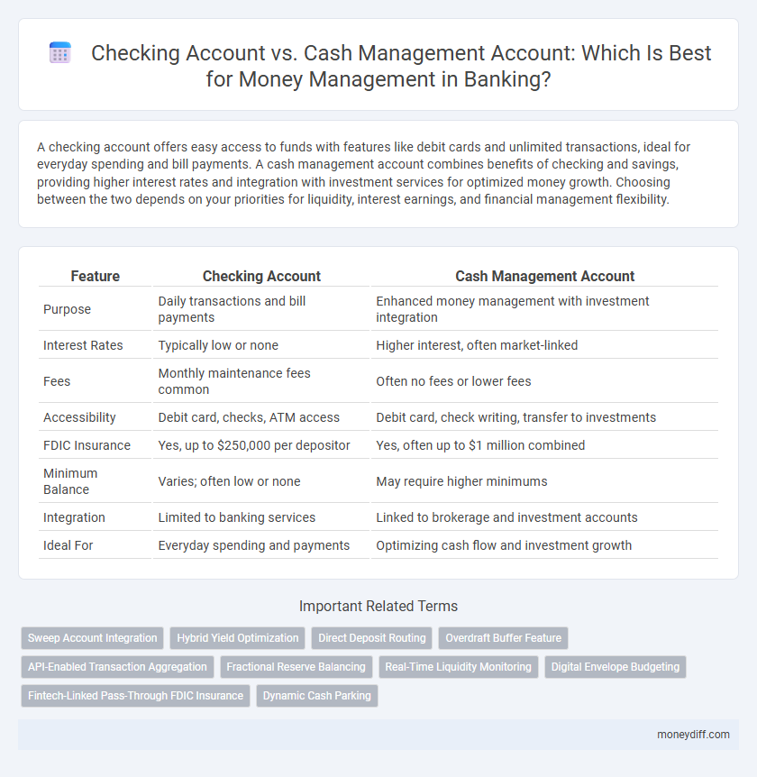 Checking Account vs. Cash Management Account: Which Is Best for Money Management in Banking?
