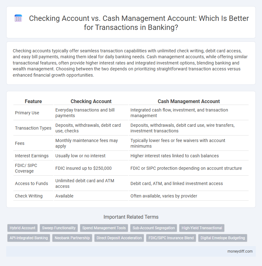Checking Account vs. Cash Management Account: Which Is Better for Transactions in Banking?