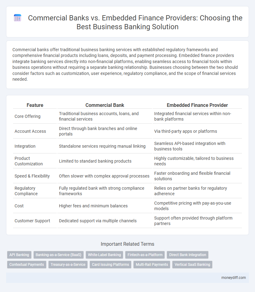 Commercial Banks vs. Embedded Finance Providers: Choosing the Best Business Banking Solution