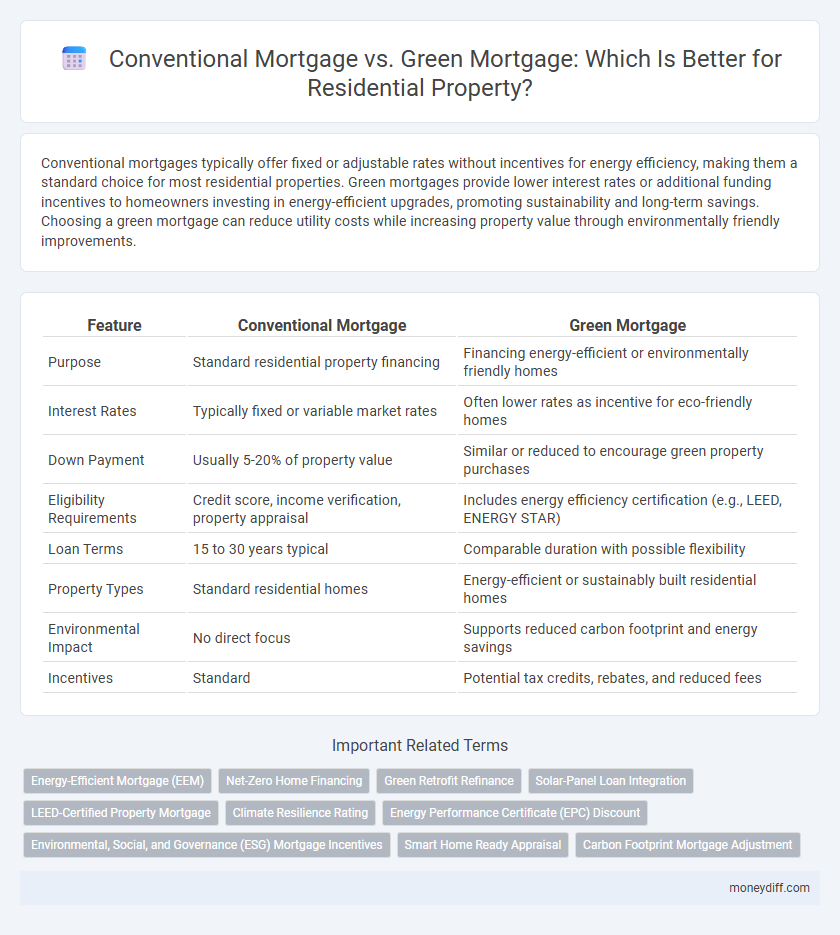 Conventional Mortgage vs. Green Mortgage: Which Is Better for Residential Property?