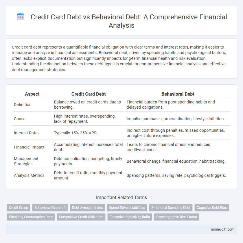 Credit Card Debt vs Behavioral Debt: A Comprehensive Financial Analysis
