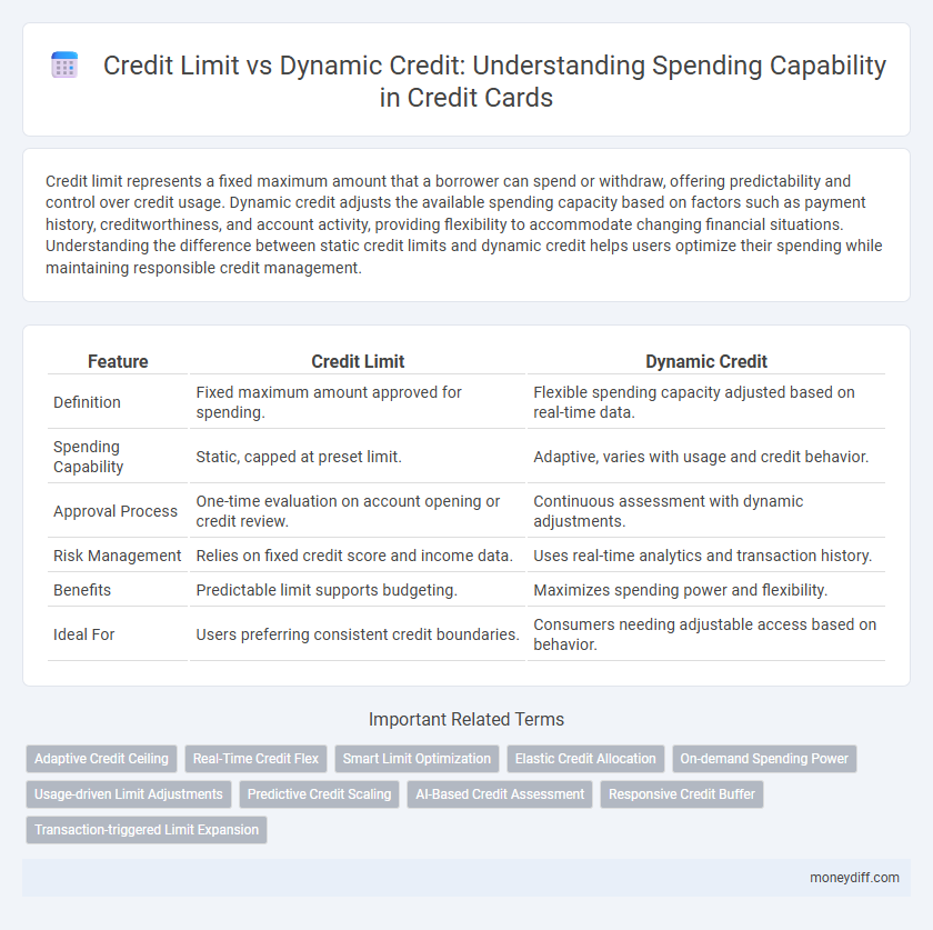 Credit Limit vs Dynamic Credit: Understanding Spending Capability in Credit Cards