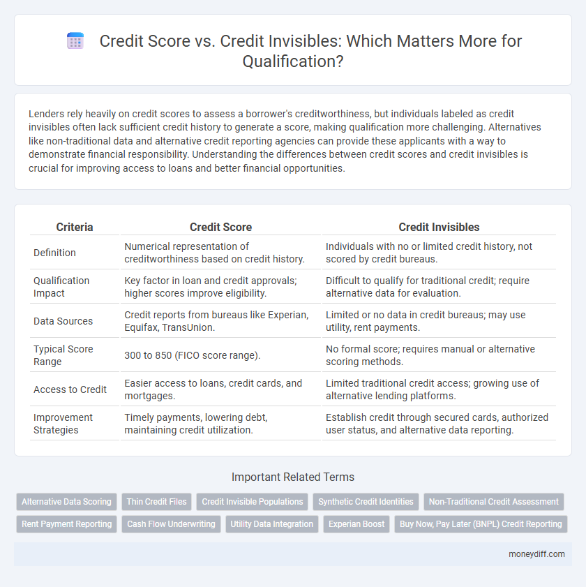 Credit Score vs. Credit Invisibles: Which Matters More for Qualification?