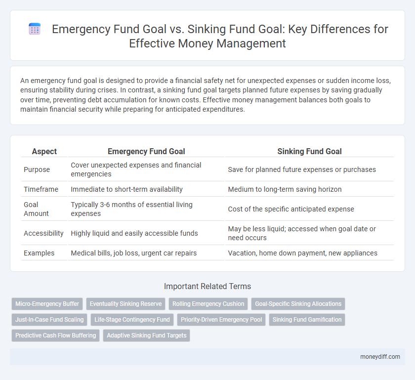 Emergency Fund Goal vs. Sinking Fund Goal: Key Differences for Effective Money Management