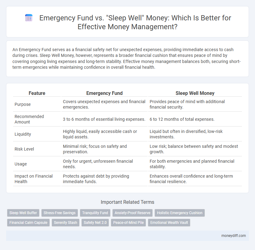 Emergency Fund vs. Sleep Well Money: Which Is Better for Effective Money Management?