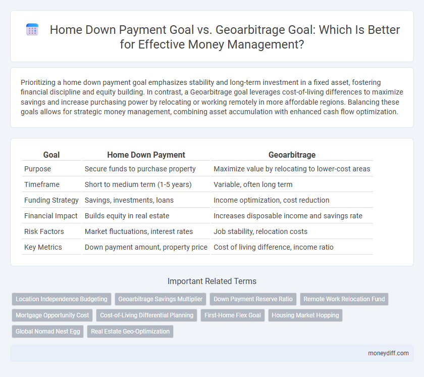 Home Down Payment Goal vs. Geoarbitrage Goal: Which Is Better for Effective Money Management?