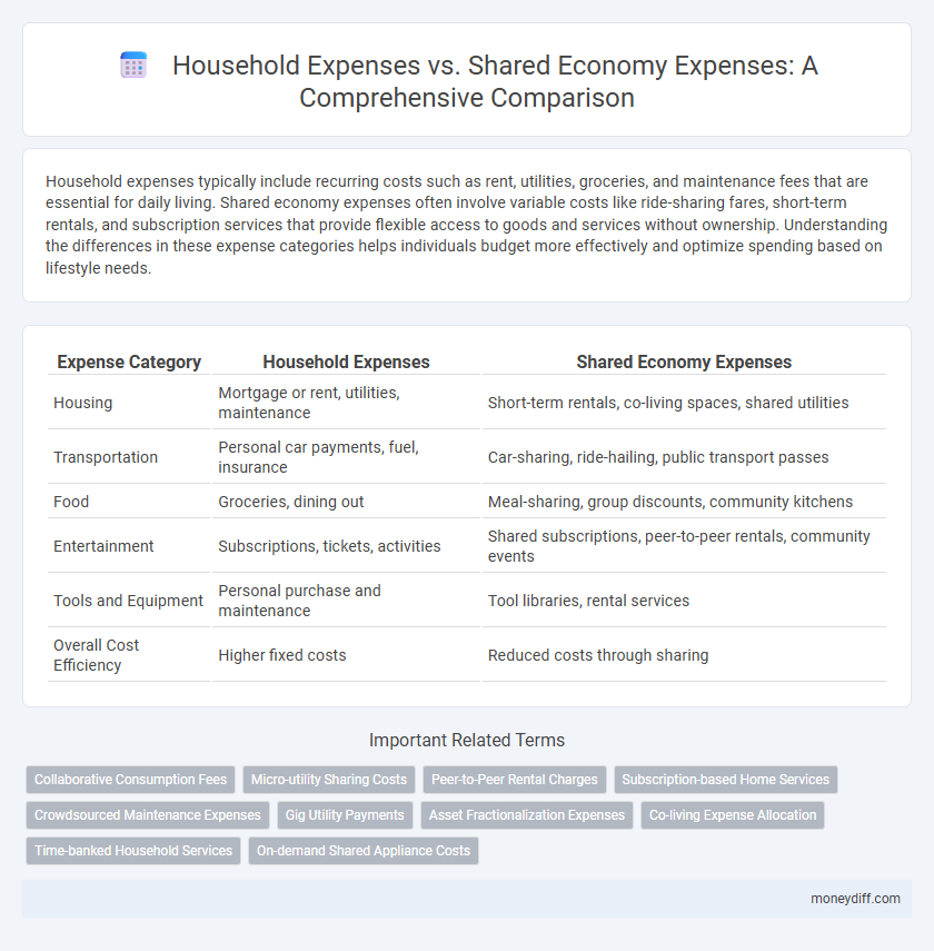 Household Expenses vs. Shared Economy Expenses: A Comprehensive Comparison