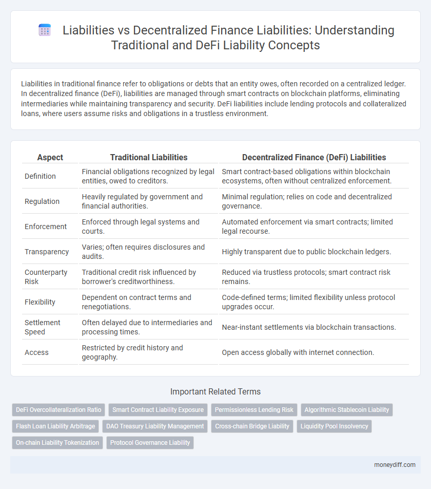 Liabilities vs Decentralized Finance Liabilities: Understanding Traditional and DeFi Liability Concepts