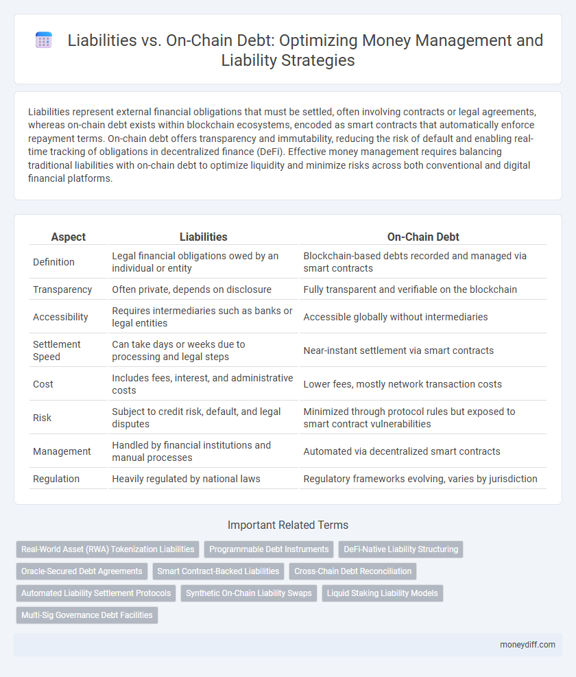 Liabilities vs. On-Chain Debt: Optimizing Money Management and Liability Strategies