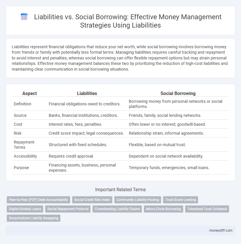 Liabilities vs. Social Borrowing: Effective Money Management Strategies Using Liabilities