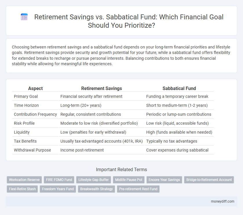 Retirement Savings vs. Sabbatical Fund: Which Financial Goal Should You Prioritize?