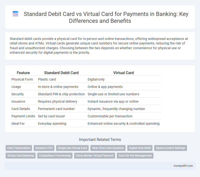 Standard Debit Card vs Virtual Card for Payments in Banking: Key Differences and Benefits