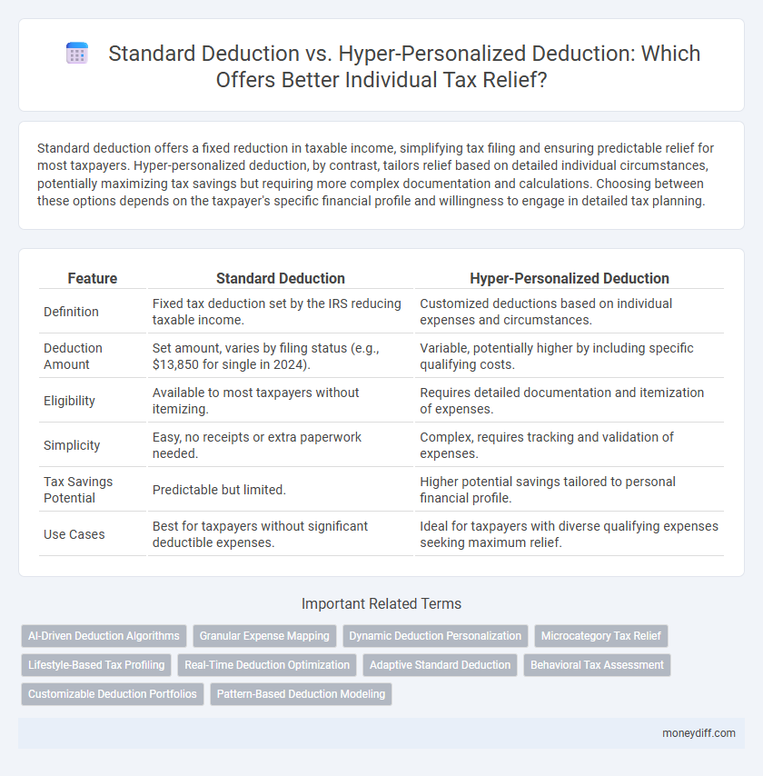 Standard Deduction vs. Hyper-Personalized Deduction: Which Offers Better Individual Tax Relief?