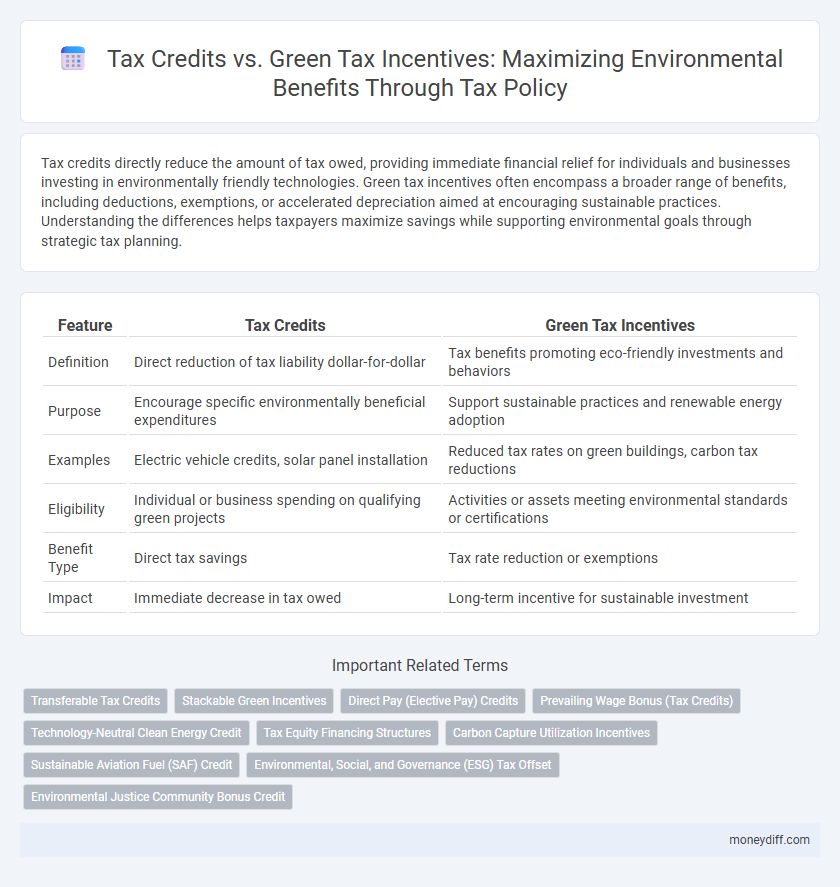 Tax Credits vs. Green Tax Incentives: Maximizing Environmental Benefits Through Tax Policy