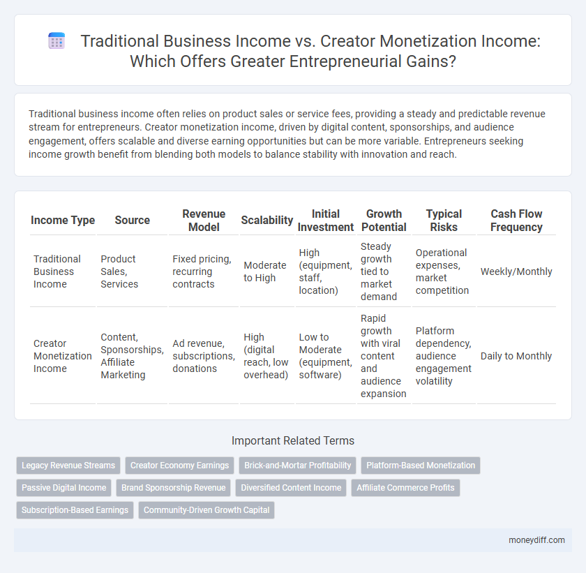 Traditional Business Income vs. Creator Monetization Income: Which Offers Greater Entrepreneurial Gains?