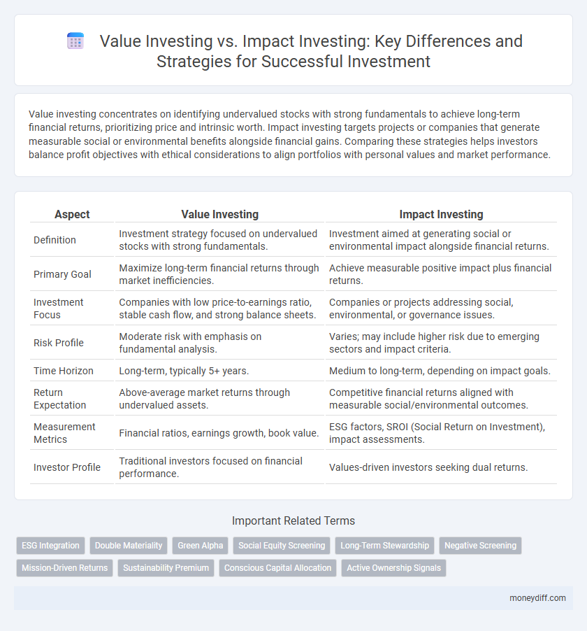 Value Investing vs. Impact Investing: Key Differences and Strategies for Successful Investment