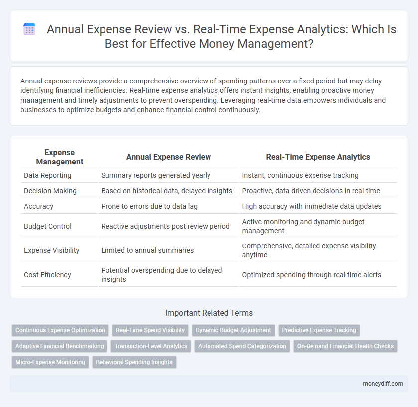 Annual Expense Review vs. Real-Time Expense Analytics: Which Is Best for Effective Money Management?