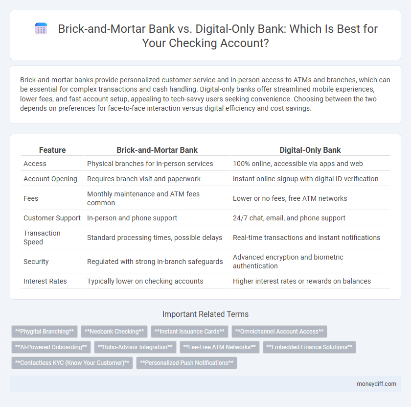 Brick-and-Mortar Bank vs. Digital-Only Bank: Which Is Best for Your Checking Account?