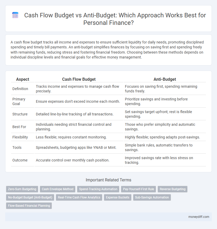 Cash Flow Budget vs Anti-Budget: Which Approach Works Best for Personal Finance?