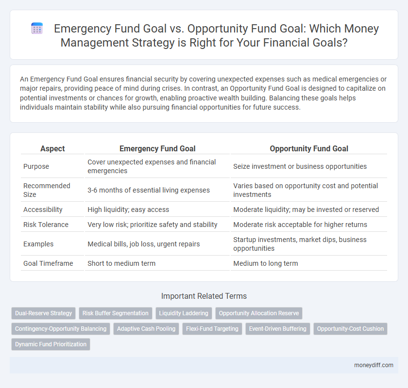 Emergency Fund Goal vs. Opportunity Fund Goal: Which Money Management Strategy is Right for Your Financial Goals?