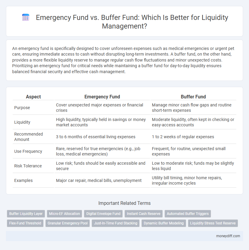 Emergency Fund vs. Buffer Fund: Which Is Better for Liquidity Management?