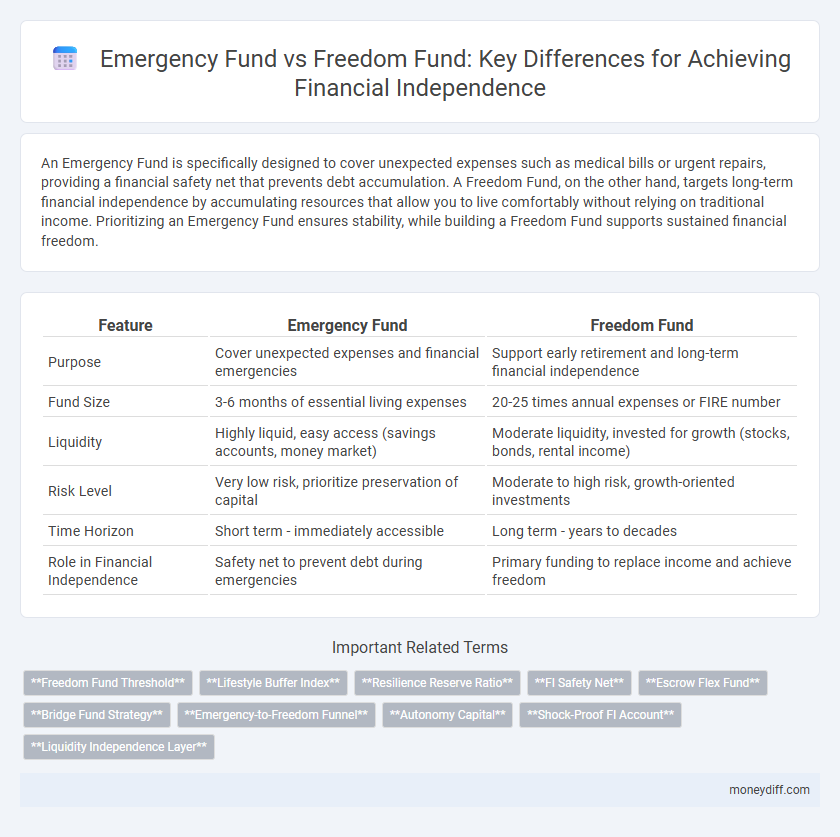 Emergency Fund vs Freedom Fund: Key Differences for Achieving Financial Independence