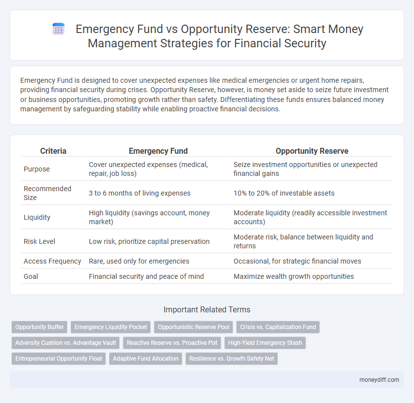 Emergency Fund vs Opportunity Reserve: Smart Money Management Strategies for Financial Security