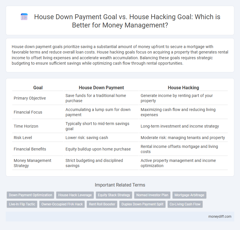House Down Payment Goal vs. House Hacking Goal: Which is Better for Money Management?