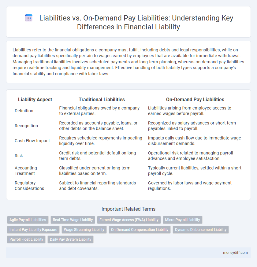 Liabilities vs. On-Demand Pay Liabilities: Understanding Key Differences in Financial Liability