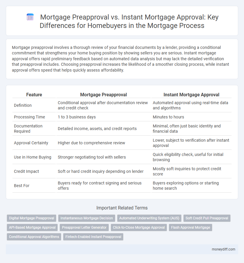 Mortgage Preapproval vs. Instant Mortgage Approval: Key Differences for Homebuyers in the Mortgage Process