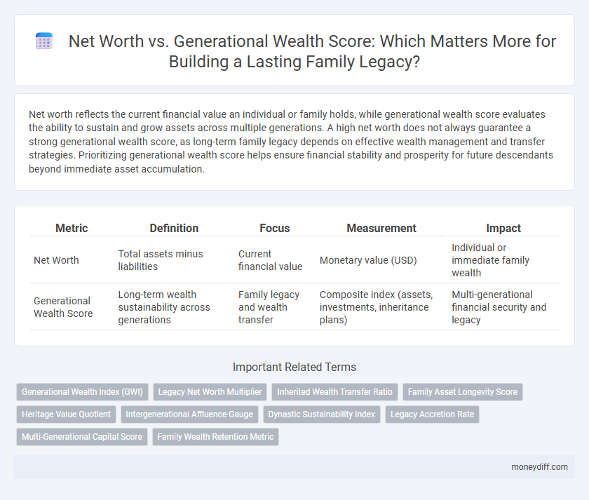 Net Worth vs. Generational Wealth Score: Which Matters More for Building a Lasting Family Legacy?