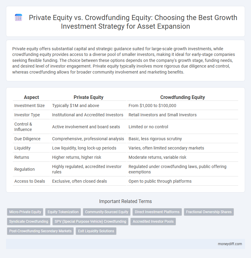 Private Equity vs. Crowdfunding Equity: Choosing the Best Growth Investment Strategy for Asset Expansion