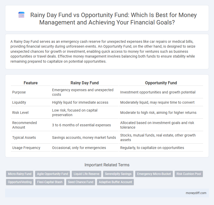 Rainy Day Fund vs Opportunity Fund: Which Is Best for Money Management and Achieving Your Financial Goals?