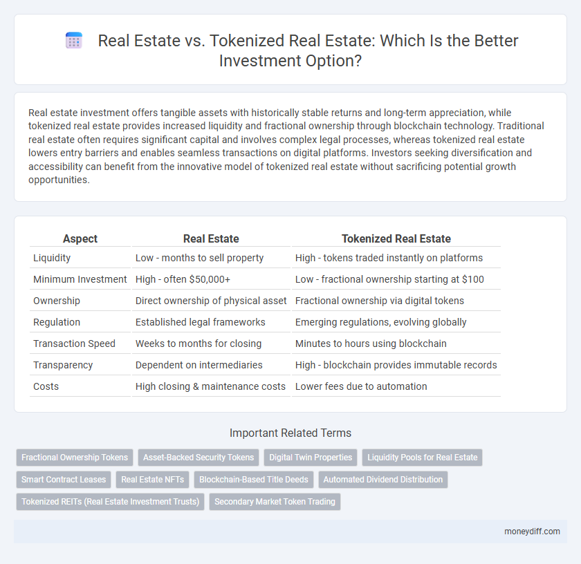 Real Estate vs. Tokenized Real Estate: Which Is the Better Investment Option?