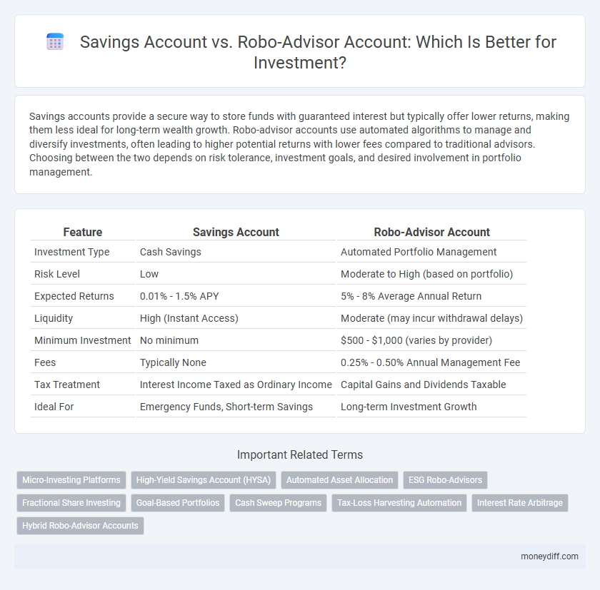 Savings Account vs. Robo-Advisor Account: Which Is Better for Investment?